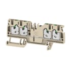WEIDMULLER - Morsettiera passante SNAP IN Beige scuro 2.5 mm² 24 A 800 V Numero di collegamenti: 4 Numero di piani: 1 TS 35 V-0 Wemid 130 °C S4C 2.5 DL.