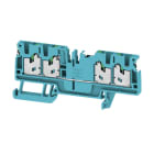 WEIDMULLER - Morsettiera passante SNAP IN blu 2.5 mm² 24 A 800 V Numero di collegamenti 4 Numero di piani 1 TS 35 V-0 Wemid 130 °C S4C 2.5 DL BL.