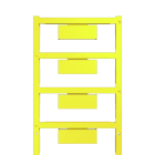 WEIDMULLER - Siglatura morsetti giallo, Caratteri stampati: Neutro orizzontale verticale, Larghezza 12 mm, Posizione verticale 33.3 mm - WAD 12N MC NE GE.