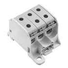 WEIDMULLER - Morsetto ripartitore di potenziale, collegamento a vite, grigio chiaro, 50 mm², 150 A, 1000 V, 6 collegamenti, 1 piano, TS 35, WPD 330CC 3X50/3X50 GY.