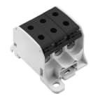 WEIDMULLER - Morsetto ripartitore di potenziale, Collegamento a vite, nero, 50 mm², 150 A, 1000 V, Numero di collegamenti: 6, Numero di piani: 1, TS 35, Piastra di WPD 330CC 3X50/3X50 BK.