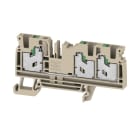 WEIDMULLER - Morsettiera passante SNAP IN Beige scuro 4 mm² 32 A 1000 V Numero di collegamenti: 3 Numero di piani: 1 TS 35 V-0 Wemid 130 °C S3C 4.