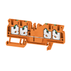 WEIDMULLER - Morsettiera passante SNAP IN arancione 2.5 mm² 24 A 800 V Numero di collegamenti 4 Numero di piani 1 TS 35 V-0 Wemid 130 °C S4C 2.5 OR.