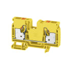 WEIDMULLER - Morsettiera passante PUSH IN giallo 10 mm² 57 A 1000 V Numero di collegamenti: 2 Numero di piani: 1 V-0 Wemid 130 °C A2C 10 YL.