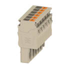 WEIDMULLER - Connettore PUSH IN beige 6 mm² 30 A 500 V Numero di collegamenti 6 V-0 Wemid Numero di poli 6 Larghezza 48.6 mm Posizione ver APG 6/6.