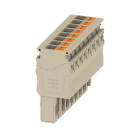 WEIDMULLER - Connettore (Morsetto) PUSH IN beige 6 mm² 30 A 500 V Numero di collegamenti 8 V-0 Wemid Numero di poli 8 Larghezza 64.8 mm Posizione ver APG 6/8.