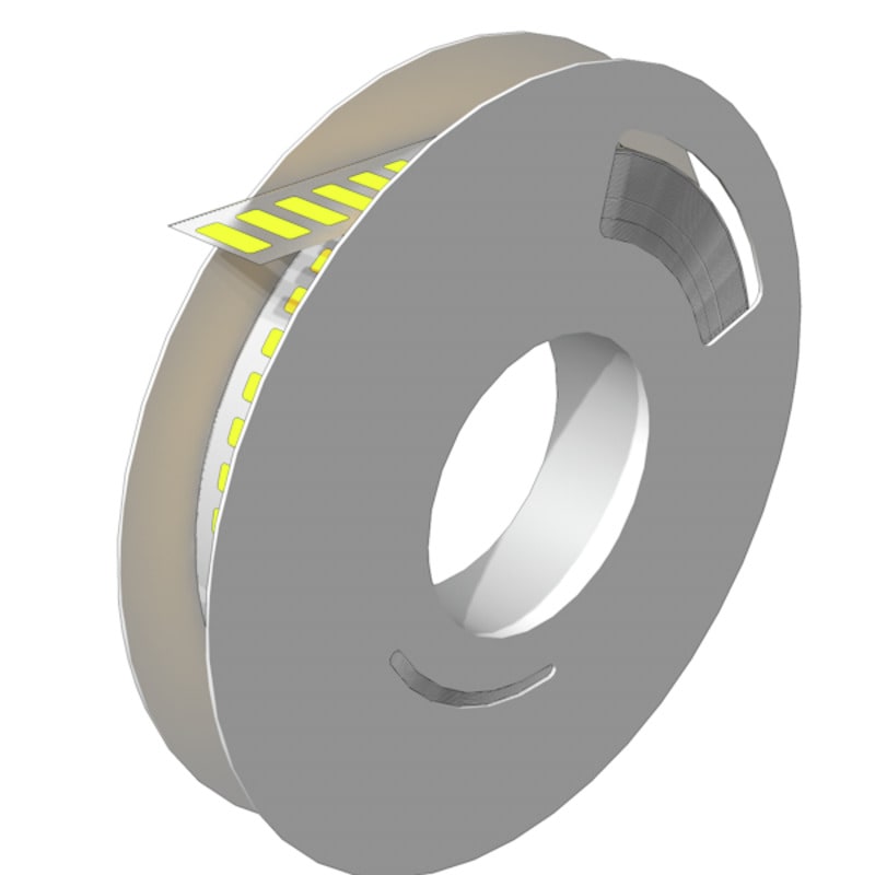 WEIDMULLER - Siglatura dispositivi, Larghezza: 17 mm, Caratteri stampati: senza, Poliammide, giallo ESG-LP 6/17 MM GE.