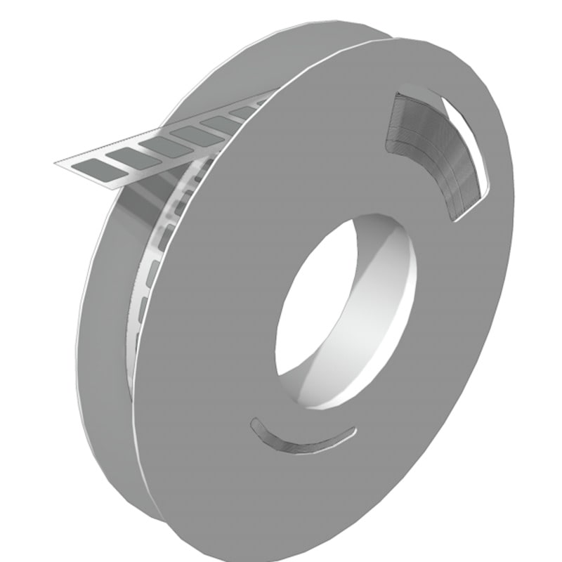 WEIDMULLER - Siglatura dispositivi in poliammide argento, larghezza 17 mm, ESG-LP 9/17 mm SI.