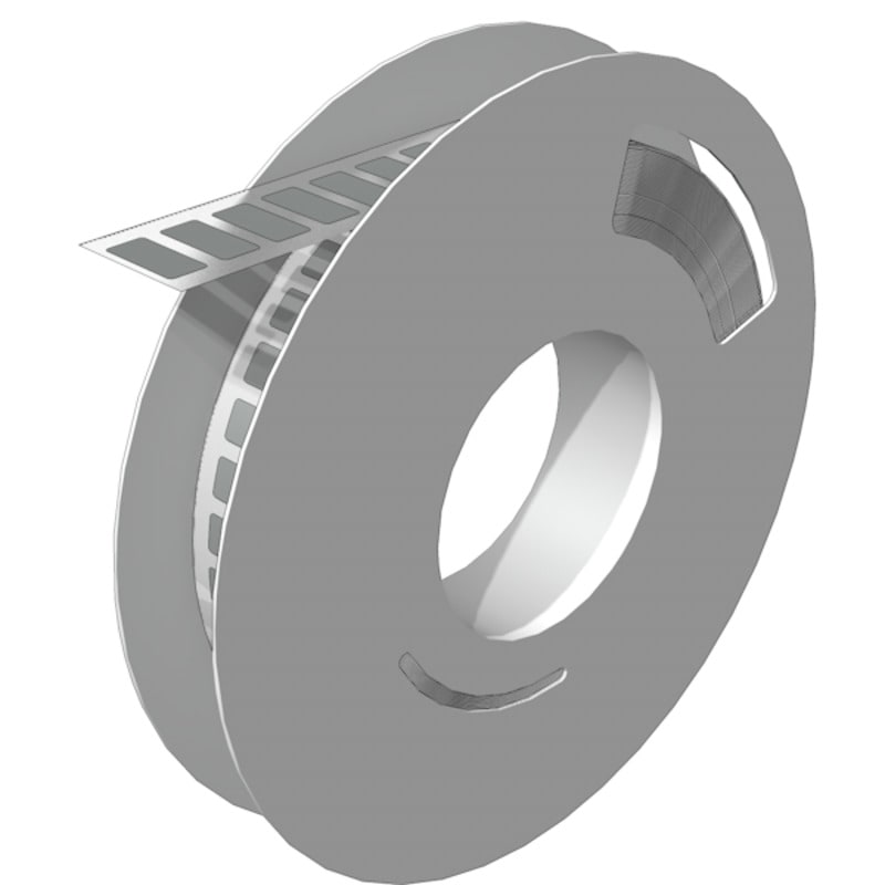 WEIDMULLER - Siglatura dispositivi in poliammide argento, larghezza 20 mm, caratteri stampati: senza - ESG-LP 9/20 MM SI.