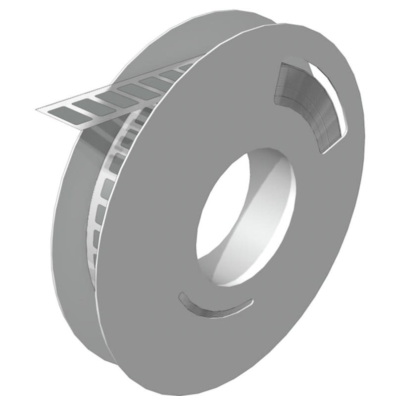 WEIDMULLER - Siglatura dispositivi in poliammide argento, larghezza 20 mm, caratteri stampati: senza - ESG-LP 9/20 MM SI.