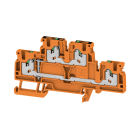 WEIDMULLER - Morsetto componibile a più piani arancione SNAP IN 2.5 mm² 800 V Numero di collegamenti: 4 Numero di piani: 2 TS 35 V-0 Wemid S2T 2.5 VL OR