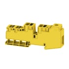 WEIDMULLER - Morsetto ripartitore di potenziale, collegamento a vite, nero/giallo, 35 mm², 110 A, 1000 V, numero di collegamenti: 11, numero di piani: 1, TS 35, V-AWPD 35 4X6/6X2.5 FE.