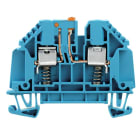 WEIDMULLER - Morsetto sezionatore di prova, collegamento a vite, blu, 4 mm², 32 A, 500 V, numero di collegamenti: 2, numero di piani: 1, TS 35, V-0, Wemid WTR 4 STB SL BL.
