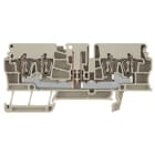 WEIDMULLER - Morsetto sezionatore di prova, Molla autobloccante, Beige scuro, 2.5 mm², 16 A, 400 V, Numero di collegamenti: 2, Numero di piani: 1, TS 35, V-0, Wemi ZTR 2.5/4AN/O.TNHE.
