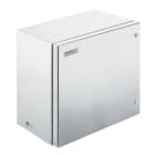 WEIDMULLER - Custodia in metallo Ex, 300x300x200mm, spazzolato, Piastra a flangia: Sì, sotto, Viti esagonali con testa a taglio M6 SW10 + cerniere KEBXHS303020S4B1 AK.
