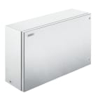 WEIDMULLER - Custodia in metallo Ex, 600 x 400 x 200 mm, spazzolato, Piastra a flangia: Sì, sotto, Viti esagonali con testa a taglio M6 SW10 + cerniere KEBXHS406020S4B1 AK.
