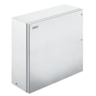 WEIDMULLER - Custodia in metallo Ex, 500x500x200mm, spazzolato, Piastra a flangia: Sì, sotto, Viti esagonali con testa a taglio M6 SW10 + cerniere KEBXHS505020S4B1 AK.