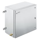 WEIDMULLER - Custodia in metallo Ex, 350 x 350 x 150 mm, lucidatura elettrochimica, Piastra a flangia: Sì, sotto, 4 cerniere e viti esagonali con testa a taglio M6 KTB MH 353520 S4E1.