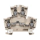 WEIDMULLER - Morsettiera portacomponenti WDK 2.5 1D, collegamento a vite, beige scuro, 2.5 mm², 4 collegamenti, 2 piani, TS 35, V-0, Wemid.