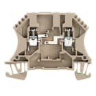 WEIDMULLER - Morsettiera portacomponenti a vite, Beige scuro, 4 mm², 250 V, 2 collegamenti, 1 piano, TS 35, V-0, Wemid WDUL 4.