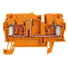 WEIDMULLER - Morsetto sezionatore di prova arancione, molla autobloccante, 2.5 mm², 20 A, 500 V, 2 collegamenti, 1 piano, TS 35, V-0, Wemid ZTR 2.5 OR.