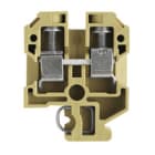 WEIDMULLER - Morsettiera passante a vite beige/giallo 10 mm² 57 A 800 V, 2 collegamenti, 1 piano, TS 32, V-2, PA 66, 100, SAK 10.