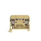 WEIDMULLER - Morsetto sezionatore di prova, Collegamento a vite, beige/giallo, 4 mm², 10 A, 400 V, Numero di collegamenti: 2, Numero di piani: 1, TS 35, V-2, PA SAKR/35.