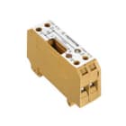 WEIDMULLER - Morsetto sezionatore di prova, collegamento a vite, giallo medio, 6 mm², 27 A, 230 V, numero di collegamenti: 2, numero di piani: 1, TS 35, V-0, 5VA, SAKT E/35 2GL 230VAC.