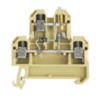 WEIDMULLER - Morsetto componibile a più piani, collegamento a vite, beige/giallo, 4 mm², 24 V, 4 collegamenti, 2 piani, TS 35, V-2, PA 66 DK 4/35 LD GR 24VDC.