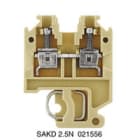 WEIDMULLER - Morsettiera passante a vite beige/giallo 2.5 mm² 24 A 500 V, 2 collegamenti, 1 piano, TS 32, V-2, PA 66, 100 SAKD 2.5N.