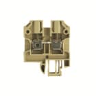 WEIDMULLER - Morsettiera passante SAK 2.5, collegamento a vite beige/giallo 2.5 mm² 24 A 800 V, 2 collegamenti 1 piano TS 32 V-2 PA 66 100.
