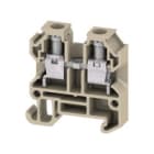 WEIDMULLER - Morsettiera passante a vite, Beige scuro, 4 mm², 32 A, 400 V, 2 collegamenti, 1 piano, TS 15, V-0, Wemid, 130 °C AKZ 4.