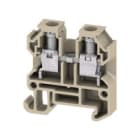 WEIDMULLER - Morsettiera passante a vite, Beige scuro, 4 mm², 32 A, 400 V, 2 collegamenti, 1 piano, TS 15, V-0, Wemid, 130 °C AKZ 4.