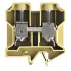 WEIDMULLER - Morsettiera passante SAK 35, collegamento a vite beige/giallo, 35 mm², 125 A, 800 V, 2 collegamenti, 1 piano, TS 32, V-2, PA 66, 100.