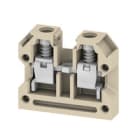 WEIDMULLER - Morsettiera passante a vite beige/giallo 4 mm² 32 A 400 V, 2 collegamenti, 1 piano, piastra di montaggio, AKB 4.