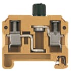 WEIDMULLER - Morsetto componibile portafusibile, collegamento a vite, giallo medio, 10 mm², 10 A, 500 V, numero di collegamenti: 2, numero di piani: 1, TS 35, V-0 SAKS 3/35 G/5X30 500V.