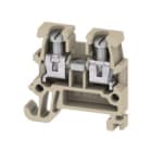 WEIDMULLER - Morsettiera passante, Collegamento a vite, Beige scuro, 1.5 mm², 17.5 A, 250 V, Numero di collegamenti: 2