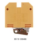 WEIDMULLER - Morsetto PE giallo verde per collegamento a vite, 10 mm², 800 V, 2 collegamenti, 1 piano, TS 32, V-2, PA 66 EK 10.