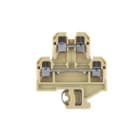 WEIDMULLER - Morsetto componibile a più piani, collegamento a vite, beige/giallo, 4 mm², 500 V, 4 collegamenti, 2 piani, TS 32, V-2, PA 66 DK 4. 0355460000
