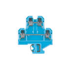 WEIDMULLER - Morsetto componibile a più piani, collegamento a vite, blu, 4 mm², 500 V, numero di collegamenti: 4, numero di piani: 2, TS 32, V-2, PA 66 DK 4 BL.