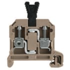 WEIDMULLER - Morsetto sezionatore di prova, collegamento a vite, beige scuro, 4 mm², 25 A, 400 V, numero di collegamenti: 2, numero di piani: 1, TS 35, V-0, 5VA, K SAKC 4/35 DB.