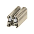 WEIDMULLER - Morsettiera passante a vite beige/giallo, 4 mm², 32 A, 400 V, 2 collegamenti, 1 piano, TS 15, V-2, AKZ 4/10.