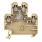 WEIDMULLER - Morsetto componibile a più piani, collegamento a vite, beige/giallo, 4 mm², 500 V, 4 collegamenti, 2 piani, TS 35, V-2, PA 66, DK 4QV/35.