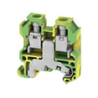 WEIDMULLER - Morsetto PE giallo verde, collegamento a vite 4 mm² 500 V, 2 collegamenti 1 piano TS 15 V-0 Wemid AKE 4.