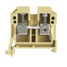 WEIDMULLER - Morsettiera passante SAK 6/35, collegamento a vite beige/giallo per 6 mm², 41 A, 800 V. 2 collegamenti su 1 piano TS 35 in PA 66 a 100 °.