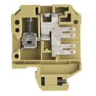 WEIDMULLER - Morsettiera passante beige/giallo, collegamento a vite, 4 mm², 20 A, 500 V, 1 collegamento, 1 piano, TS 32, V-2, PA 66, 100 °, SAK 4 S 6.3/2.8.