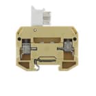 WEIDMULLER - Morsetto sezionatore di prova, Collegamento a vite, beige/giallo, 4 mm², 10 A, 400 V, Numero di collegamenti: 2, Numero di piani: 1, TS 15, V-2, PA SAKR 15.