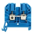 WEIDMULLER - Morsettiera passante blu per collegamento a vite, 4 mm², 32 A, 800 V, 2 collegamenti su 1 piano, TS 35, resistente fino a 100 °C, materiale PA 66. 0443680000