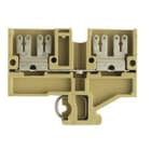 WEIDMULLER - Morsettiera passante beige/giallo, collegamento a spina piatta 2.5 mm², 20 A, 500 V, 4 collegamenti, 1 piano, TS 32, V-2, PA, AST 1 6.3/2.8.