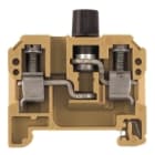 WEIDMULLER - Morsetto componibile portafusibile giallo medio, collegamento a vite, 10 mm², 10 A, 500 V, 2 collegamenti, 1 piano, TS 35, V-0, SAKS 1/35/G25.